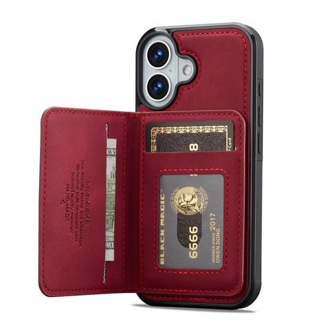 LC.IMEEKE L7 Series RFID Card Bag Magnetic Phone Case, For iPhone 16, For iPhone 15 Pro Max, For iPhone 15 Pro, For iPhone 15 Plus / 14 Plus, For iPhone 15, For iPhone 14 / 13, For iPhone 14 Pro, For iPhone 14 Pro Max