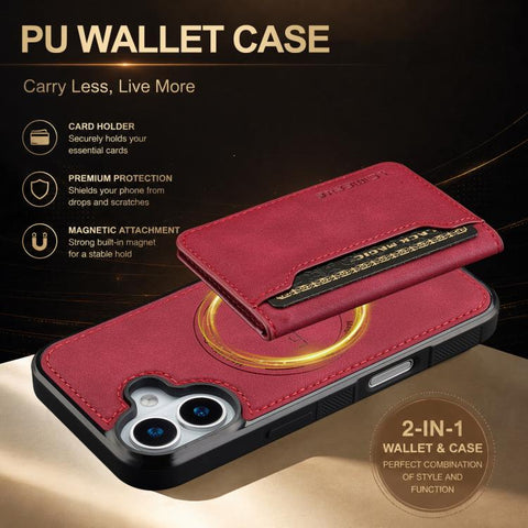 LC.IMEEKE L7 Series RFID Card Bag Magnetic Phone Case, For iPhone 16, For iPhone 15 Pro Max, For iPhone 15 Pro, For iPhone 15 Plus / 14 Plus, For iPhone 15, For iPhone 14 / 13, For iPhone 14 Pro, For iPhone 14 Pro Max