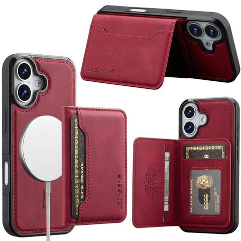 LC.IMEEKE L7 Series RFID Card Bag Magnetic Phone Case, For iPhone 16, For iPhone 15 Pro Max, For iPhone 15 Pro, For iPhone 15 Plus / 14 Plus, For iPhone 15, For iPhone 14 / 13, For iPhone 14 Pro, For iPhone 14 Pro Max