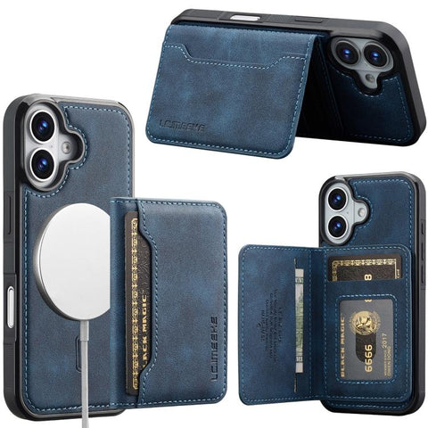 LC.IMEEKE L7 Series RFID Card Bag Magnetic Phone Case, For iPhone 16, For iPhone 15 Pro Max, For iPhone 15 Pro, For iPhone 15 Plus / 14 Plus, For iPhone 15, For iPhone 14 / 13, For iPhone 14 Pro, For iPhone 14 Pro Max