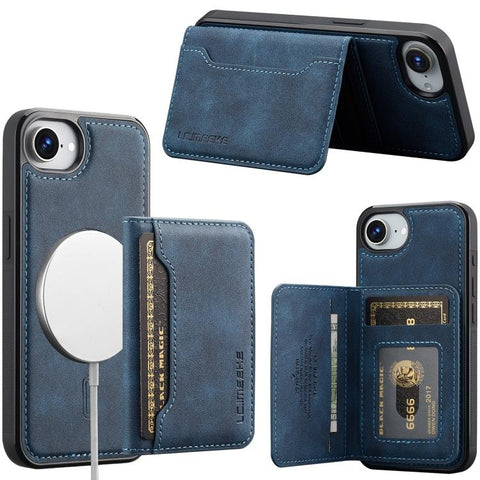 LC.IMEEKE L7 Series RFID Card Bag Magnetic Phone Case, For iPhone 18 Pro / 17 Pro, For iPhone 18 Pro Max / 17 Pro Max, For iPhone 17e / 16e, For iPhone 17, For iPhone Air, For iPhone 16 Pro Max, For iPhone 16 Pro, For iPhone 16 Plus