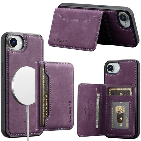 LC.IMEEKE L7 Series RFID Card Bag Magnetic Phone Case, For iPhone 18 Pro / 17 Pro, For iPhone 18 Pro Max / 17 Pro Max, For iPhone 17e / 16e, For iPhone 17, For iPhone Air, For iPhone 16 Pro Max, For iPhone 16 Pro, For iPhone 16 Plus