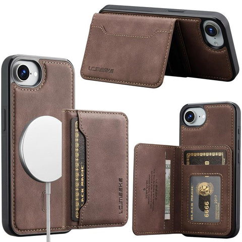 LC.IMEEKE L7 Series RFID Card Bag Magnetic Phone Case, For iPhone 18 Pro / 17 Pro, For iPhone 18 Pro Max / 17 Pro Max, For iPhone 17e / 16e, For iPhone 17, For iPhone Air, For iPhone 16 Pro Max, For iPhone 16 Pro, For iPhone 16 Plus