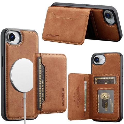 LC.IMEEKE L7 Series RFID Card Bag Magnetic Phone Case, For iPhone 18 Pro / 17 Pro, For iPhone 18 Pro Max / 17 Pro Max, For iPhone 17e / 16e, For iPhone 17, For iPhone Air, For iPhone 16 Pro Max, For iPhone 16 Pro, For iPhone 16 Plus
