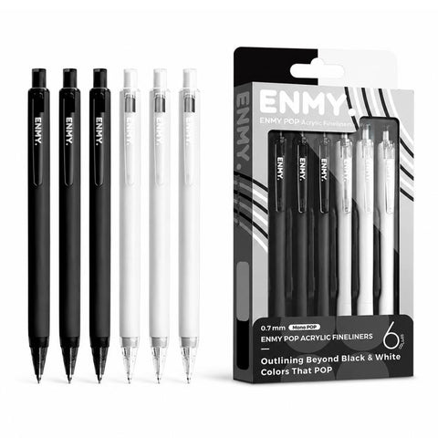 ENMY 6 PCS/Box POP Acrylic Fineliners Washable Colored Gel Pen