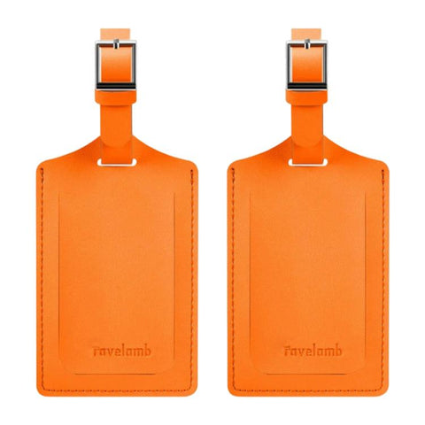 1 Pair Vintage PU Leather Luggage Tag