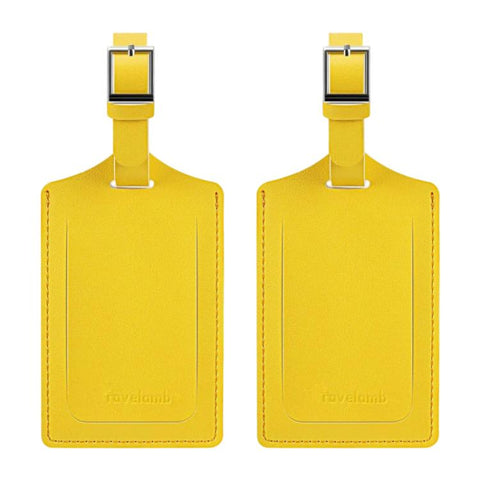 1 Pair Vintage PU Leather Luggage Tag