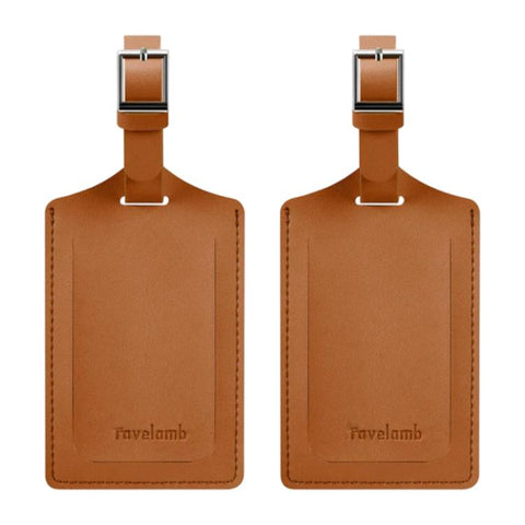 1 Pair Vintage PU Leather Luggage Tag