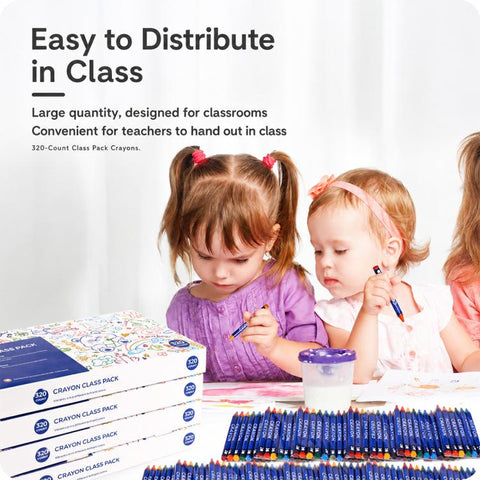 ENMY 320 PCS/Box Washable Color Crayons Oil Pastels