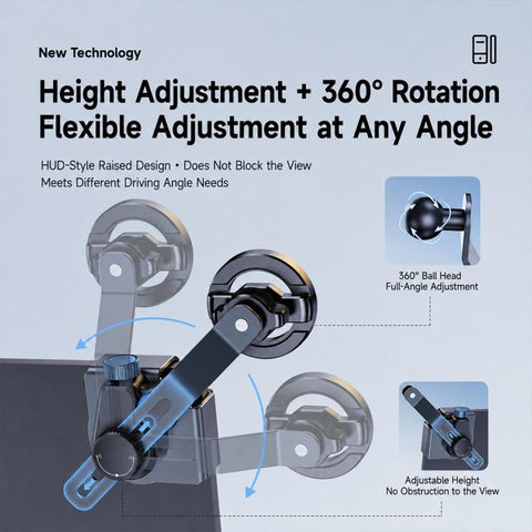 Aluminum Alloy Magnetic Car Phone Mount for New Energy Vehicle Display