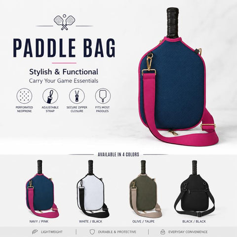 Neoprene Pickleball Paddle Cover Waterproof Single-Shoulder Bag