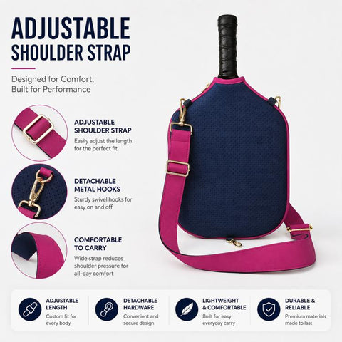 Neoprene Pickleball Paddle Cover Waterproof Single-Shoulder Bag