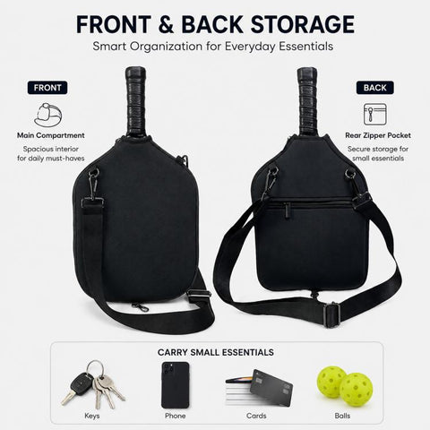 Neoprene Pickleball Paddle Cover Waterproof Single-Shoulder Bag