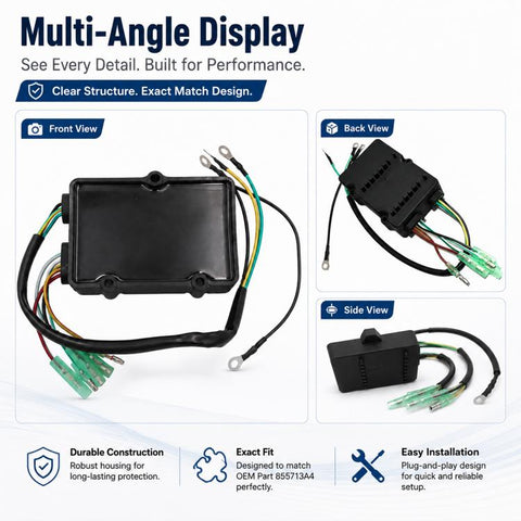 855713A4 Switch Box For Mercury 2-Stroke 6-20 HP Outboard, 855713A4