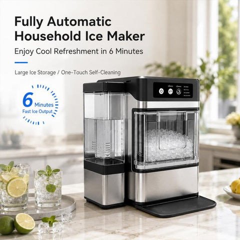 Commercial Household Fully Automatic Intelligent Ice Maker, US Plug, UK Plug, EU Plug