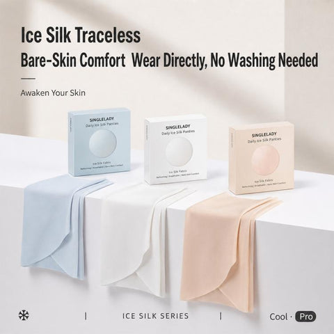 3 PCS/Pack Women Disposable Seamless Ice Silk Underwears Travel Single-Use Briefs, M, L, XL