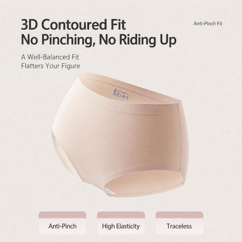 3 PCS/Pack Women Disposable Seamless Ice Silk Underwears Travel Single-Use Briefs, M, L, XL