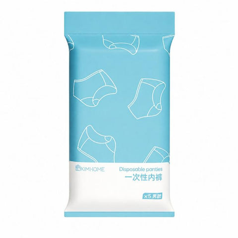 5 PCS/Pack Disposable Underwears Portable Sterilized Individually Wrapped Briefs, M, L, XL, XXL, XXXL, XXXXL