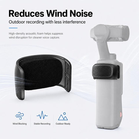 Microphone Wind Muff Noise Reduction Windshield Cover, For Insta360 Luna Ultra