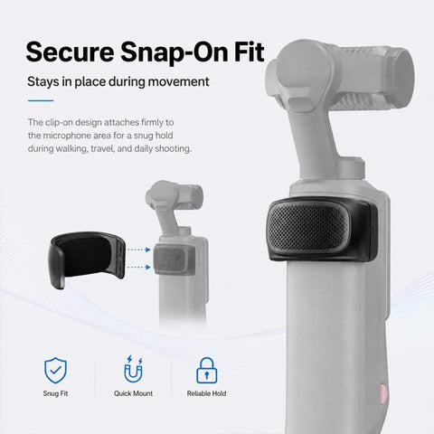 Microphone Wind Muff Noise Reduction Windshield Cover, For Insta360 Luna Ultra