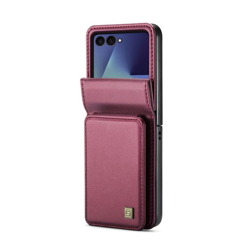 AutSpace A02 Double Magnetic Buckle RFID Card Bag Phone Case, For Galaxy Z Flip8 5G, For Galaxy Z Flip7 5G, For Galaxy Z Fold6 5G, For Galaxy Z Fold5 5G