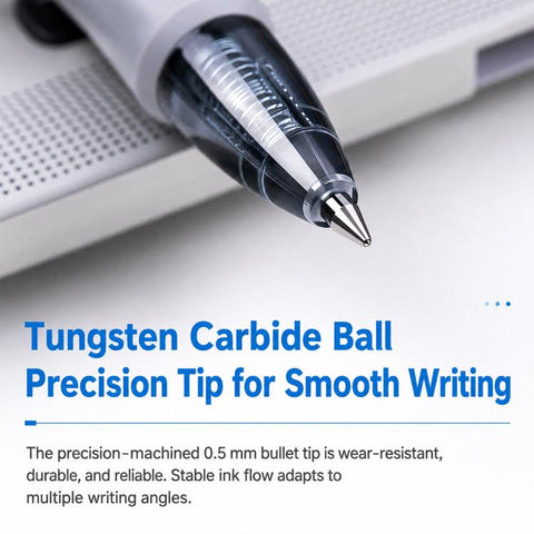12 PCS/Set Deli S08 Smooth-writing 0.5mm Tip Retractable Gel Pen