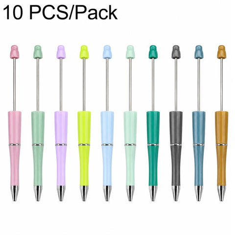 10 PCS/Set Creative DIY UV Electroplating Beaded Design Pen Bullet-tip Pen