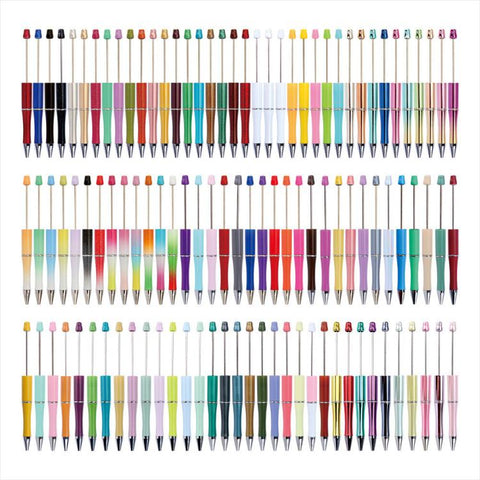 10 PCS/Set Creative DIY UV Electroplating Beaded Design Pen Bullet-tip Pen