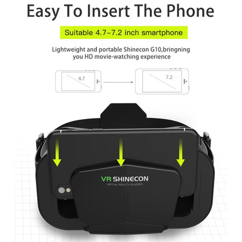 VR SHINECON G10 Interpupillary Distance Adjustment VR Glasses for 4.7-7.0 inch Phone, G10+052, G10+B01, G10+B03, G10+Y1 White, G10+Y1 Black