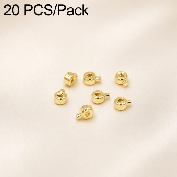20 PCS/Pack Gold-Filled Copper Spacer Beads End Connectors for DIY Jewelry, Deluxe 2.5mm Hole 1mm, Deluxe 3.2mm Hole 1.2mm, Regular 3.2mm Hole 1.2mm