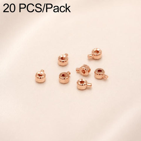 20 PCS/Pack Gold-Filled Copper Spacer Beads End Connectors for DIY Jewelry, Deluxe 2.5mm Hole 1mm, Deluxe 3.2mm Hole 1.2mm, Regular 3.2mm Hole 1.2mm