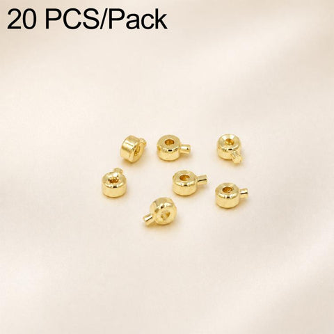 20 PCS/Pack Gold-Filled Copper Spacer Beads End Connectors for DIY Jewelry, Deluxe 2.5mm Hole 1mm, Deluxe 3.2mm Hole 1.2mm, Regular 3.2mm Hole 1.2mm