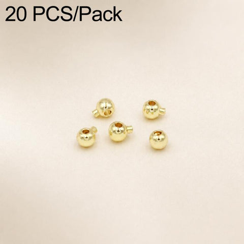 20 PCS/Pack Gold-Filled Copper Spacer Beads End Connectors for DIY Jewelry, Deluxe 2.5mm Hole 1mm, Deluxe 3.2mm Hole 1.2mm, Regular 3.2mm Hole 1.2mm