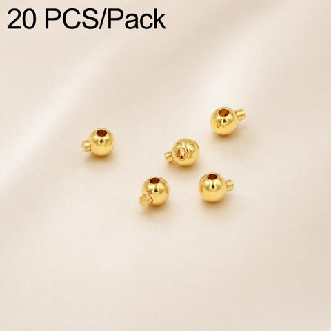 20 PCS/Pack Gold-Filled Copper Spacer Beads End Connectors for DIY Jewelry, Deluxe 2.5mm Hole 1mm, Deluxe 3.2mm Hole 1.2mm, Regular 3.2mm Hole 1.2mm