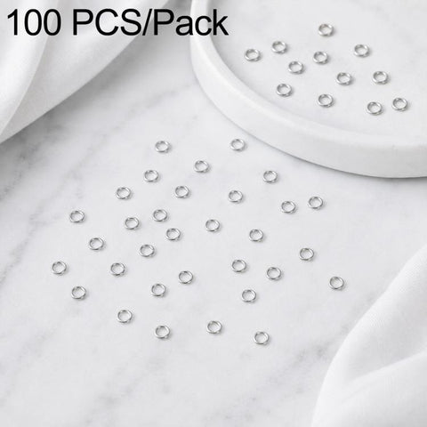 100 PCS/Pack Open Jump Ring for DIY Craft Jewelry Making, Flat-Cut Loop 0.5x3mm, Flat-Cut Loop 0.5x4mm, Flat-Cut Loop 0.6x3.5mm, Flat-Cut  Loop 0.7x4mm, Flat-Cut Loop 0.7x5mm, Flat-Cut Loop 0.7x6mm, Flat-Cut Loop 0.8x5mm, Flat-Cut Loop 0.8x6mm