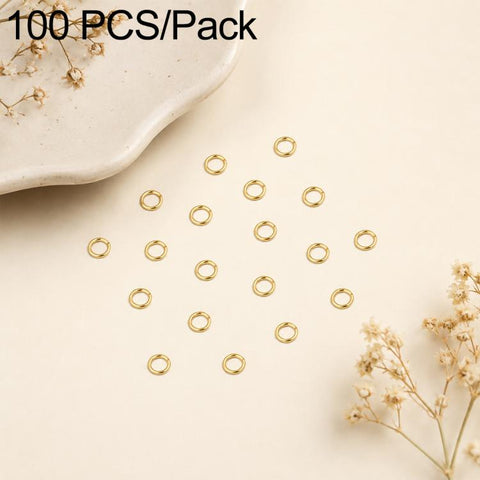 100 PCS/Pack Open Jump Ring for DIY Craft Jewelry Making, Flat-Cut Loop 0.5x3mm, Flat-Cut Loop 0.5x4mm, Flat-Cut Loop 0.6x3.5mm, Flat-Cut  Loop 0.7x4mm, Flat-Cut Loop 0.7x5mm, Flat-Cut Loop 0.7x6mm, Flat-Cut Loop 0.8x5mm, Flat-Cut Loop 0.8x6mm