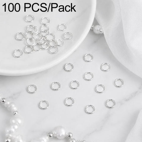 100 PCS/Pack Open Jump Ring for DIY Craft Jewelry Making, Flat-Cut Loop 0.5x3mm, Flat-Cut Loop 0.5x4mm, Flat-Cut Loop 0.6x3.5mm, Flat-Cut  Loop 0.7x4mm, Flat-Cut Loop 0.7x5mm, Flat-Cut Loop 0.7x6mm, Flat-Cut Loop 0.8x5mm, Flat-Cut Loop 0.8x6mm