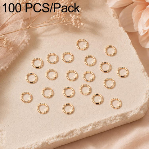 100 PCS/Pack Open Jump Ring for DIY Craft Jewelry Making, Flat-Cut Loop 0.5x3mm, Flat-Cut Loop 0.5x4mm, Flat-Cut Loop 0.6x3.5mm, Flat-Cut  Loop 0.7x4mm, Flat-Cut Loop 0.7x5mm, Flat-Cut Loop 0.7x6mm, Flat-Cut Loop 0.8x5mm, Flat-Cut Loop 0.8x6mm