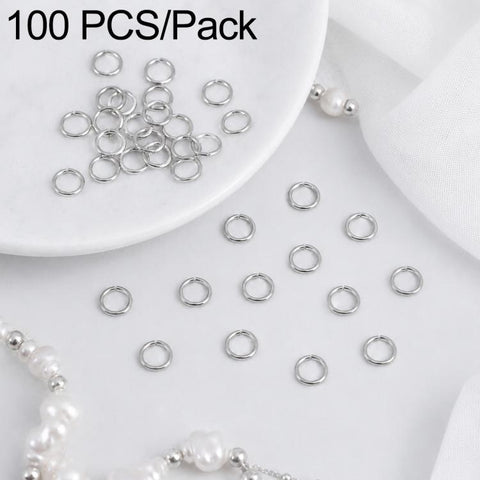 100 PCS/Pack Open Jump Ring for DIY Craft Jewelry Making, Flat-Cut Loop 0.5x3mm, Flat-Cut Loop 0.5x4mm, Flat-Cut Loop 0.6x3.5mm, Flat-Cut  Loop 0.7x4mm, Flat-Cut Loop 0.7x5mm, Flat-Cut Loop 0.7x6mm, Flat-Cut Loop 0.8x5mm, Flat-Cut Loop 0.8x6mm
