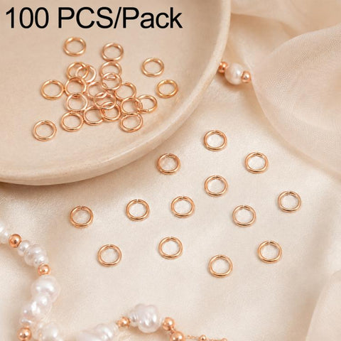 100 PCS/Pack Open Jump Ring for DIY Craft Jewelry Making, Flat-Cut Loop 0.5x3mm, Flat-Cut Loop 0.5x4mm, Flat-Cut Loop 0.6x3.5mm, Flat-Cut  Loop 0.7x4mm, Flat-Cut Loop 0.7x5mm, Flat-Cut Loop 0.7x6mm, Flat-Cut Loop 0.8x5mm, Flat-Cut Loop 0.8x6mm