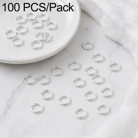 100 PCS/Pack Open Jump Ring for DIY Craft Jewelry Making, Flat-Cut Loop 0.5x3mm, Flat-Cut Loop 0.5x4mm, Flat-Cut Loop 0.6x3.5mm, Flat-Cut  Loop 0.7x4mm, Flat-Cut Loop 0.7x5mm, Flat-Cut Loop 0.7x6mm, Flat-Cut Loop 0.8x5mm, Flat-Cut Loop 0.8x6mm