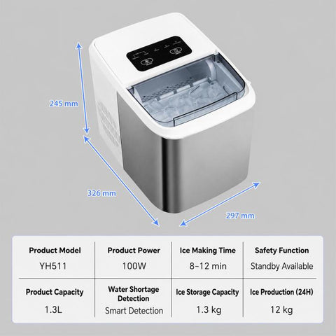 Small-sized Household Intelligent Bullet Ice Maker, US Plug, UK Plug, EU Plug