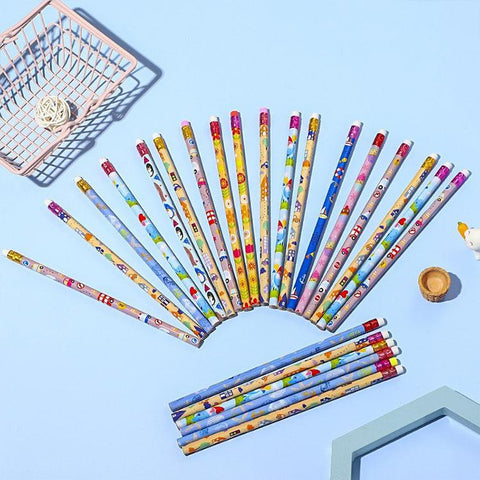 12 PCS/Pack Holiday Themed Writing Pencil with Eraser