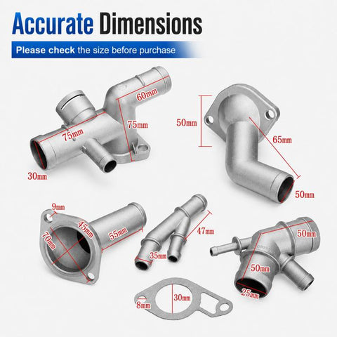 5 PCS/Pack For Volkswagen / Audi Car Engine Coolant Hose Connector Set 06A121132A