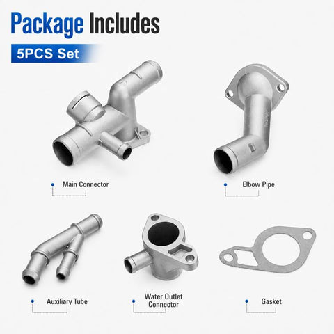 5 PCS/Pack For Volkswagen / Audi Car Engine Coolant Hose Connector Set 06A121132A