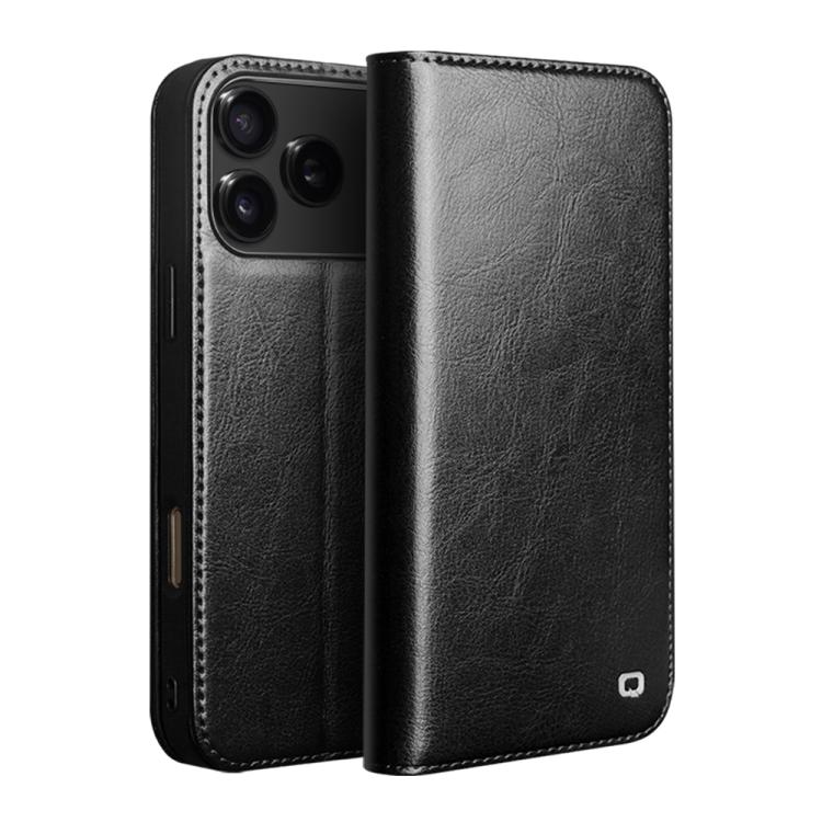 QIALINO Classic Genuine Leather Phone Case, For iPhone 18 Pro, For iPhone 18 Pro Max