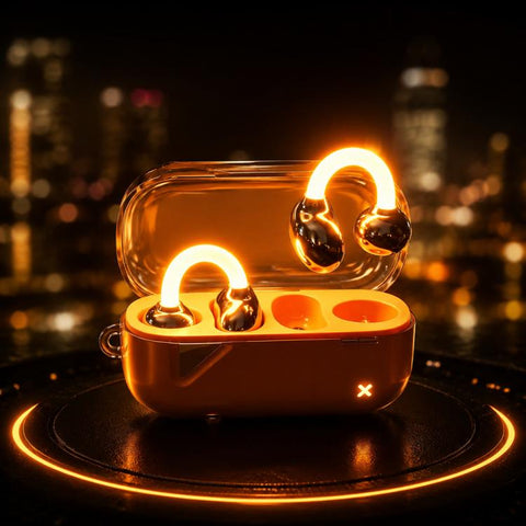 D MOOSTER D22 True Wireless Stereo Clip-on Bluetooth Earphone with Night Light Function