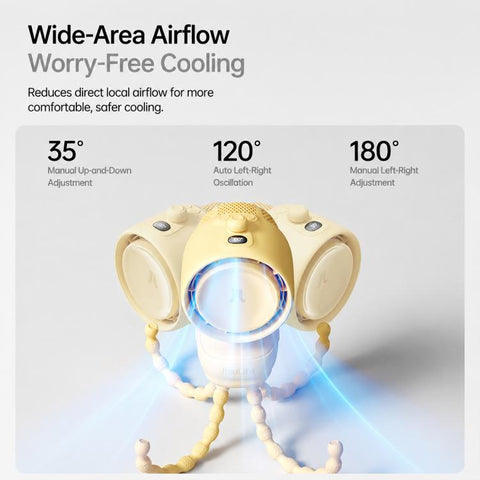 JisuLife Portable Oscillating Outdoor Fan for Strollers, Life3 Octopus, Life3 Clip, Life4 Octopus Mini, Life4 Clip Mini