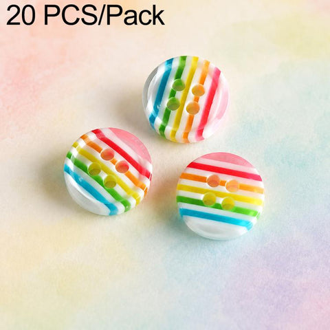 20 PCS/Set Colorful Resin Buttons for DIY Bracelets Accessories