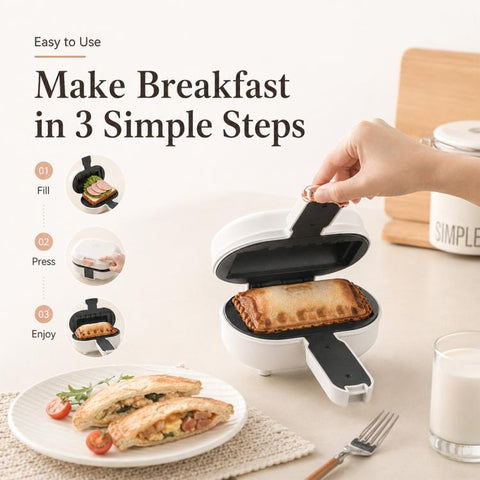 Multifunctional Convenient Mini Sandwich Breakfast Maker